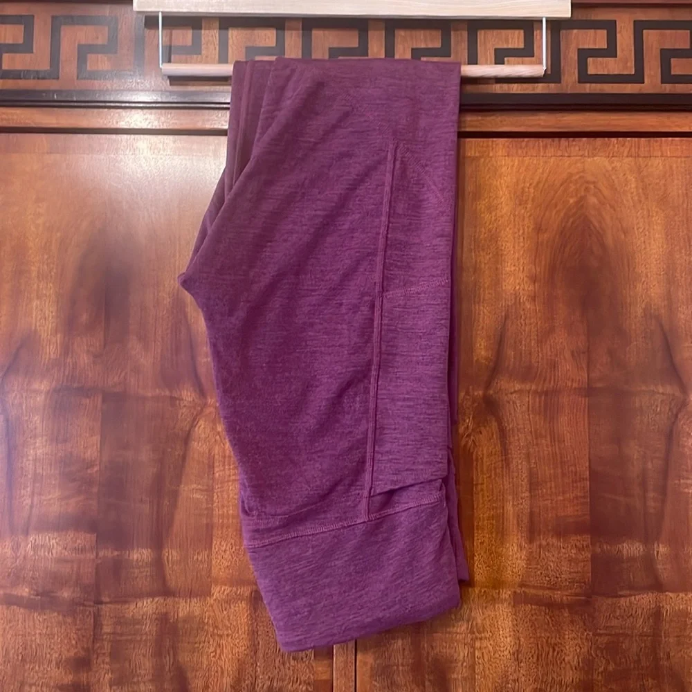 Joy Lab Women's Leggings Medium Burgundy Heather High Rise Athletic Gym Running - Picture 9 of 14